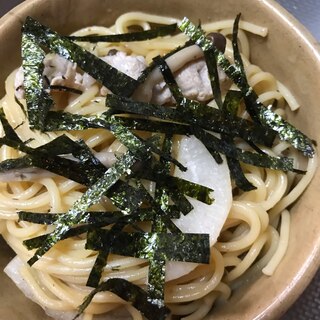 豚肉としめじの和風スパゲティ